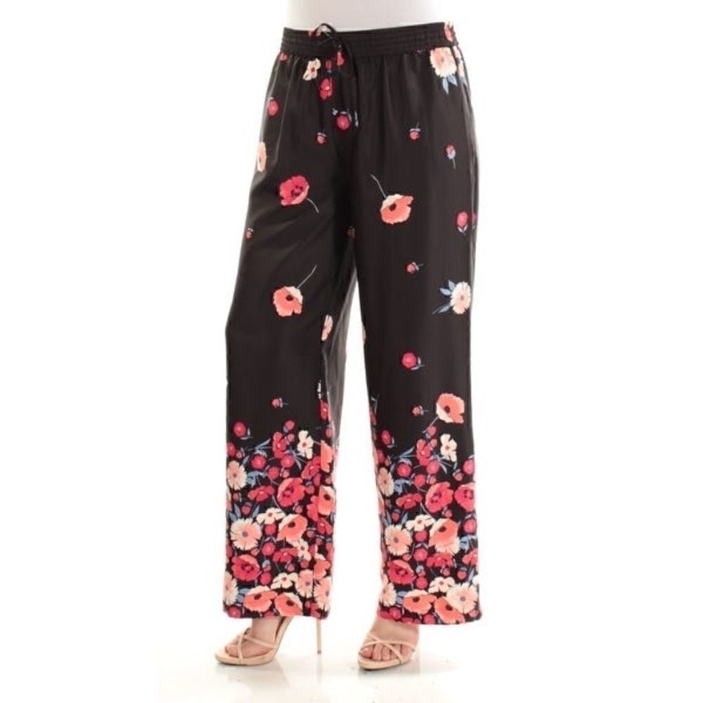 Tommy Hilfiger Floral Wide Leg Trouser Pants